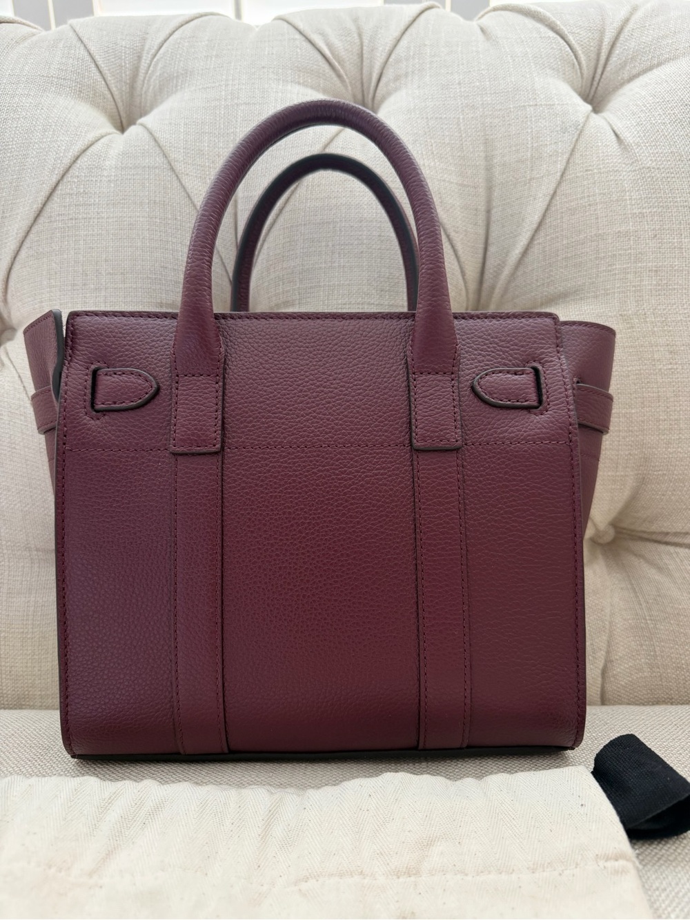 Mulberry Mini Zipped Bayswater - oxblood color - Picture 2 of 6